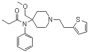 结构式 CAS# 56030-54-7, 舒芬太尼