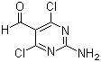 2-Amino-4,6-dichloro-5-formylpyrimidine molecular structure (CAS 5604-46-6)