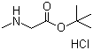 结构式 CAS# 5616-81-9, 肌氨酸叔丁酯盐酸盐; N-甲基甘氨酸叔丁酯盐酸盐
