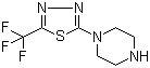 结构式 CAS# 562858-09-7, 1-(5-三氟甲基-1,3,4-噻二唑-2-基)哌嗪