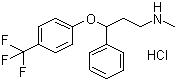 结构式 CAS# 56296-78-7, 盐酸氟西汀; (+/-)-N-甲基-3-(对三氟甲基苯氧基)-3-苯基丙胺盐酸盐