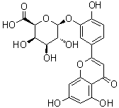 结构式 CAS# 56317-12-5, 木犀草素 3'-O-半乳糖醛酸苷