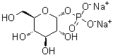 alpha-D-葡萄糖 1-磷酸酯二钠盐分子结构 (CAS 56401-20-8)