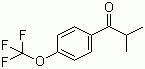 structure of CAS# 56425-84-4, 2-Methyl-1[4-(trifluoromethoxy)phenyl] propan-1-one;2-Methyl-1-(4-trifluoromethoxyphenyl)-1-propanone; 4-Trifluoromethoxy-isobutylrophenone