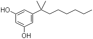 结构式 CAS# 56469-10-4, 5-(1,1-二甲基庚基)间苯二酚