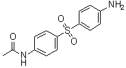 structure of CAS# 565-20-8, N-Acetyldapsone;4-Amino-4'-acetamidodiphenyl sulfone; 4'-Sulfanilylacetanilide; Acetyldapsone; MADDS; Monoacetyldapsone