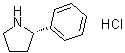 结构式 CAS# 56523-58-1, (S)-2-苯基吡咯烷盐酸盐