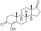 结构式 CAS# 566-48-3, 福美司坦; 4-羟基雄甾烷-4-烯-3,17-二酮