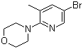 结构式 CAS# 566158-47-2, 5-溴-3-甲基-2-(吗啉基)吡啶