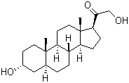 structure of CAS# 567-02-2, 3alpha,21-Dihydroxy-5alpha-pregnan-20-one