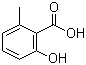 结构式 CAS# 567-61-3, 2-羟基-6-甲基苯甲酸
