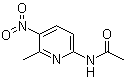 structure of CAS# 5671-68-1, N-(6-Methyl-5-nitro-2-pyridinyl)acetamide