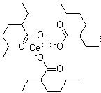 2-乙基己酸铈分子结构 (CAS 56797-01-4)
