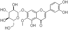 structure of CAS# 569-90-4, Nepetin-7-glucoside;6-Methoxyluteolin 7-O-glucoside; 6-Methoxyluteolin 7-glucoside; Eupafolin 7-O-beta-D-glucopyranoside; Eupafolin 7-O-beta-glucoside