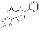 Phenylmethyl 2-C-methyl-3,4-O-(1-methylethylidene)-beta-D-ribopyranoside molecular structure (CAS 569661-37-6)