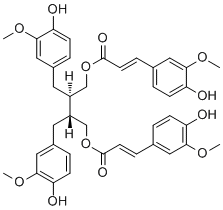 9,9'-Di-O-(E)-feruloylsecoisolariciresinol molecular structure (CAS 56973-66-1)
