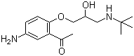 5'-Amino-2'-(3-(tert-butylamino)-2-hydroxypropoxy)acetophenone molecular structure (CAS 56980-94-0)