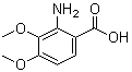 结构式 CAS# 5701-87-1, 2-氨基-3,4-二甲氧基苯甲酸