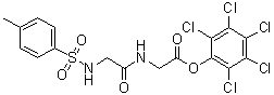N-[N-[(4-Methylphenyl)sulfonyl]glycyl]glycine pentachlorophenyl ester molecular structure (CAS 57066-12-3)