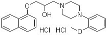 structure of CAS# 57149-08-3, Naftopidil dihydrochloride;1-[4-(2-Methoxyphenyl)-1-piperazinyl]-3-(1-naphthoxy)-2-propanol dihydrochloride