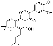 3-(3,4-Dihydroxyphenyl)-5-hydroxy-8,8-dimethyl-6-(3-methyl-2-buten-1-yl)-4H,8H-benzo[1,2-b:3,4-b']dipyran-4-one molecular structure (CAS 572-03-2)