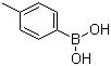 结构式 CAS# 5720-05-8, 4-甲苯硼酸; 4-甲基苯基硼酸; 对甲基苯硼酸