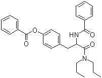 structure of CAS# 57227-08-4, alpha-(Benzoylamino)-4-(benzoyloxy)-N,N-dipropylbenzenepropanamide