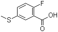 2-Fluoro-5-(methylthio)benzoic acid molecular structure (CAS 57318-98-6)