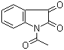 structure of CAS# 574-17-4, 1-Acetyl-1H-indole-2,3-dione;1-Acetyl-2,3-indolinedione; N-Acetylisatin