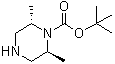 (2S,6S)-2,6-Dimethyl-1-piperazinecarboxylic acid 1,1-dimethylethyl ester molecular structure (CAS 574007-66-2)