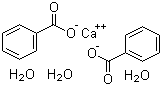 Calcium benzoate trihydrate molecular structure (CAS 5743-30-6)