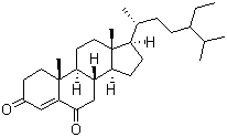 24-乙基-4-胆甾烯-3,6-二酮分子结构 (CAS 57458-57-8)