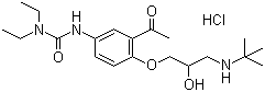 Celiprolol hydrochloride molecular structure (CAS 57470-78-7)