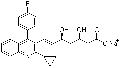 结构式 CAS# 574705-92-3, 匹伐他汀钠; 匹伐他汀钠盐