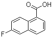 structure of CAS# 575-08-6, 6-Fluoronaphthalene-1-carboxylic acid;6-Fluoro-1-naphthoic acid