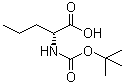 structure of CAS# 57521-85-4, N-tert-Butoxycarbonyl-D-norvaline;(R)-2-(((tert-Butoxy)carbonyl)amino)-pentanoic acid; NSC 343953