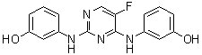 3,3'-[(5-Fluoro-2,4-pyrimidinediyl)diimino]bis[phenol] molecular structure (CAS 575474-82-7)