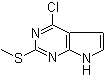 4-Chloro-2-methylsulfanyl-7H-pyrrolo[2,3-d]pyrimidine molecular structure (CAS 57564-94-0)
