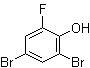 2,4-二溴-6-氟苯酚分子结构 (CAS 576-86-3)