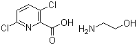 结构式 CAS# 57754-85-5, 二氯吡啶酸乙醇胺盐; 3,6-二氯吡啶-2-羧酸乙醇胺盐