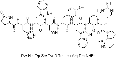 structure of CAS# 57773-65-6, Deslorelin;Deslorelin acetate