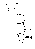 结构式 CAS# 577768-59-3, 4-(1H-吡咯并[2,3-b]吡啶-4-基)-1-哌嗪羧酸叔丁酯