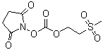 structure of CAS# 57903-15-8, 1-[[[2-(Methylsulfonyl)ethoxy]carbonyl]oxy]-2,5-pyrrolidinedione;Methylsulfonylethoxycarbonyl-N-hydroxysuccinimide ester; Methylsulfonylethyl succinimidyl carbonate; NSC 683546
