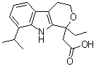 结构式 CAS# 57917-63-2, 1-乙基-1,3,4,9-四氢-8-异丙基吡喃并[3,4-b]吲哚-1-乙酸