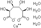 Calcium D-saccharate tetrahydrate molecular structure (CAS 5793-89-5)
