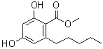 structure of CAS# 58016-28-7, Methyl 2,4-dihydroxy-6-pentylbenzoate;(6-Pentyl-2,4-dihydroxybenzoic acid methyl ester; Methyl 2,4-dihydroxy-6-pentylbenzoate; Methyl olivetolate
