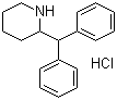 结构式 CAS# 5807-81-8, 2-二苯甲基哌啶盐酸盐