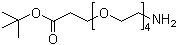 结构式 CAS# 581065-95-4, 2-[2-[2-[2-(2-叔丁氧羰基乙氧基)乙氧基]乙氧基]乙氧基]乙胺