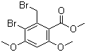 3-Bromo-2-(bromomethyl)-4,6-dimethoxybenzoic acid methyl ester molecular structure (CAS 58137-74-9)