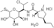 Clindamycin hydrochloride monohydrate molecular structure (CAS 58207-19-5)